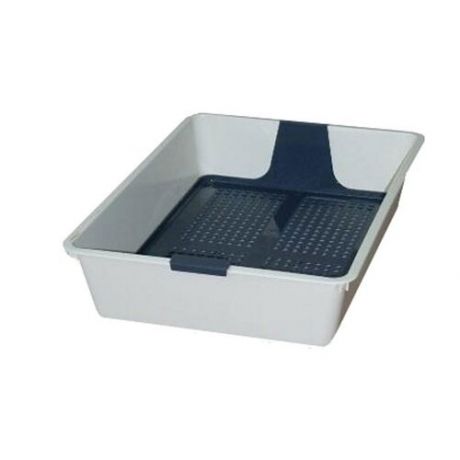 Туалет-лоток для кошек SAVIC Little Tray с решеткой 42х30х10 см серый/синий