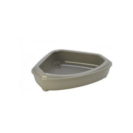 Moderna Туалет-лоток угловой с рамкой corner+rim, 55х45х13, теплый серый (corner tray with rim) MOD-C146-330., 0,700 кг (2 шт)