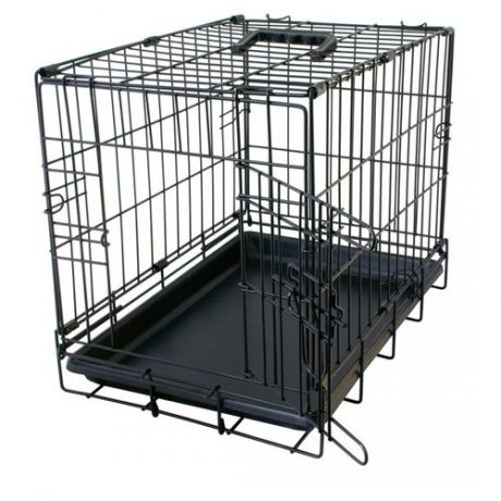 Клетка для собак однодверная DUVO+ "Pet Kennel MINI", чёрная, 47х30х37см (Бельгия)