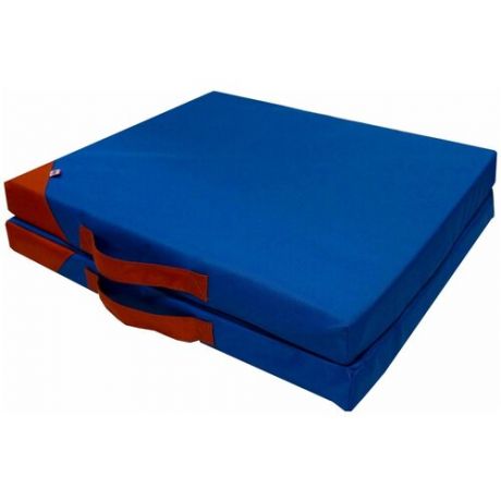 Лежак для собак и кошек ZOOexpress Матрас Аквастоп складной двухсекционный №1 100х60х6 см красный/синий