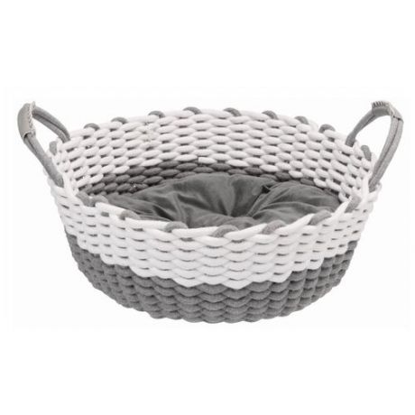Лежак для собак и кошек TRIXIE Nabou Basket 55х55 см серый/белый