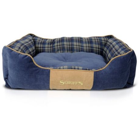 Лежак для собак Scruffs Highland Box Bed XL 90х70 см синий