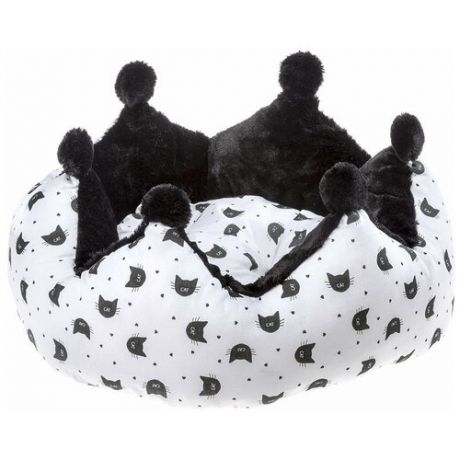 Лежак для кошек Ferplast Mikado 60х55х30 см черно-белый