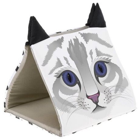 Домик для кошек Ferplast Pyramid 43х39х38 см белый