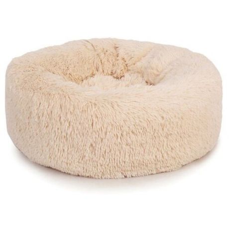 Лежак для собак и кошек PerseiLine винчи мягкая круглая пухлая ЛМ-50 58х58х20 см розовый