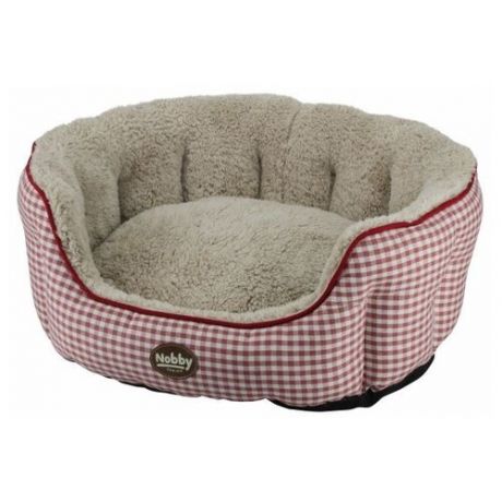 Лежак для собак и кошек Nobby Oval Xaver 65 65х57х22 см красный