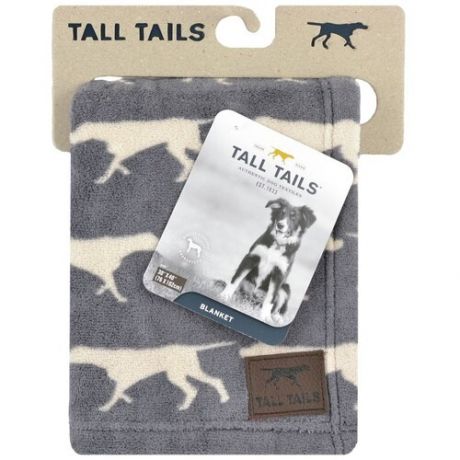 Подстилка-плед для собак Tall Tails 102х76 см красно-бежевое с косточками