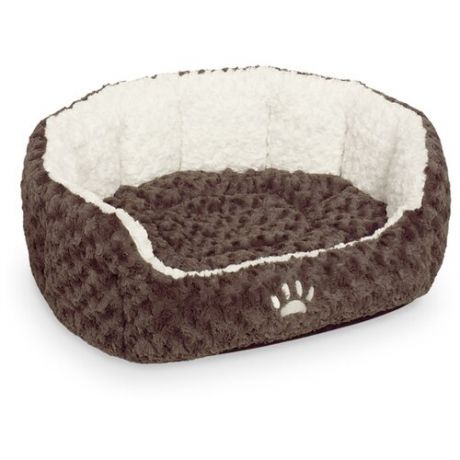 Лежак для собак и кошек Nobby Oval Neiku 45 45х40х19 см коричневый / белый