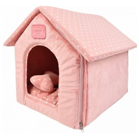 PINKAHOLIC Домик для животных c косточкой "Paloma", розовый, 40х45х42см (Южная Корея)