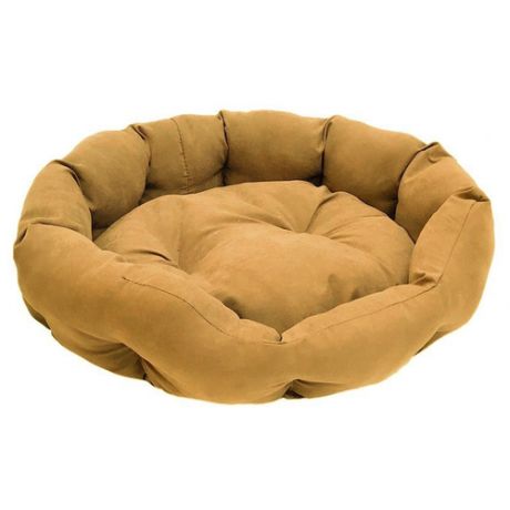 Лежак для собак и кошек Дарэлл Облако-бархат 4 73х56х23 см охра