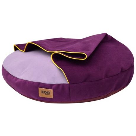 Лежанка-карман круглая "Ампир" мебельная ткань (лиловый/баклажан), 60х10 см