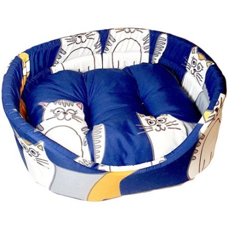 Лежак для собак и кошек Xody Открытый Эконом №2, цвета в ассортименте, 49х38х16 см