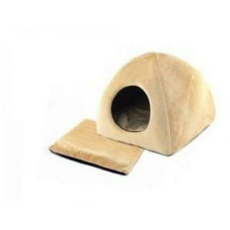 Дарелл 9652 мягкий Zoo-M YURTA с подушкой домик для кошек и собак текстиль бежевый 42х42х41 см (2 шт)