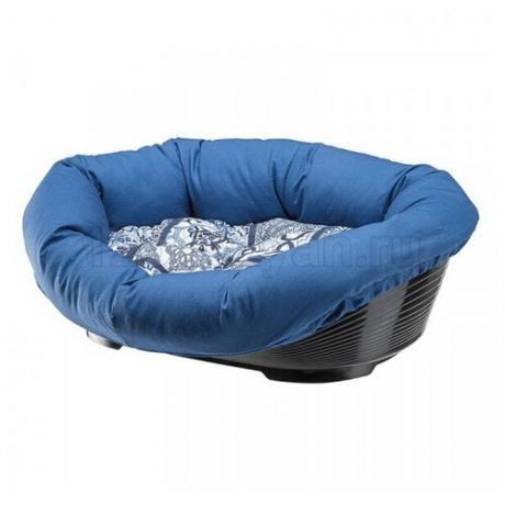 FERPLAST Пластиковый лежак для собак и кошек Sofa 6 в комплекте с синей подушкой 55х27х73 см. (70226099)
