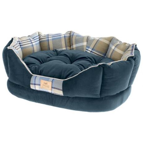 FERPLAST Софа для кошек и собак Charles 60 синяя, с двухсторонней подушкой 56х42х20 см. (83616001)