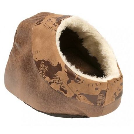 DUVO+ Лежак - домик для кошек "Cuddy Cave Explorer", коричневый