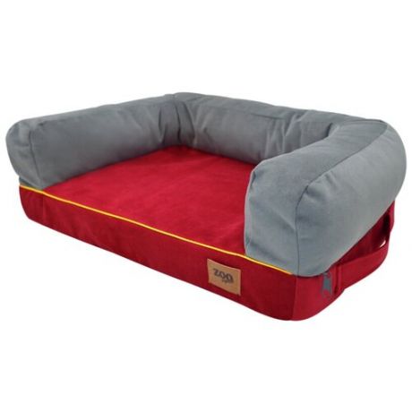 Лежанка диван "Ампир" мебельная ткань (бордо/серый), 54х38х13 см