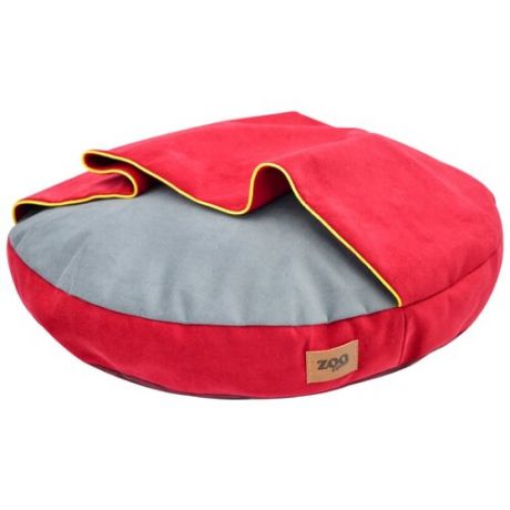 Лежанка-карман круглая "Ампир" мебельная ткань (бордо/серый), 60х10 см