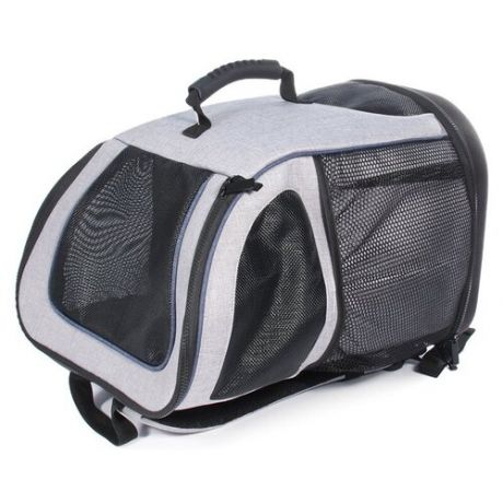 Рюкзак-переноска для собак Triol Сити 26х46х30 см серый/черный
