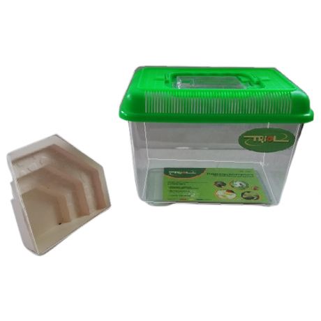 Переноска пластиковая для мелких животных, рыб и рептилий + мини - бассейн