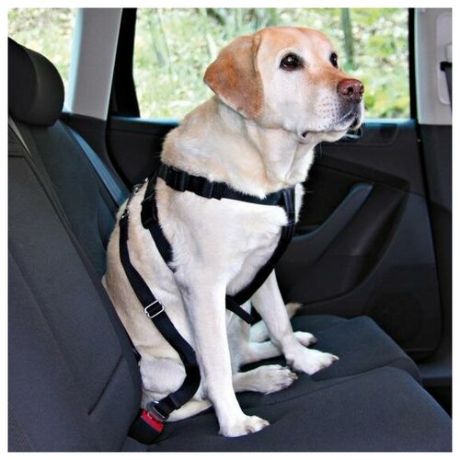 Trixie Автомобильный ремень безопасности со шлейкой для собак Trixie, XL, 80-110 см