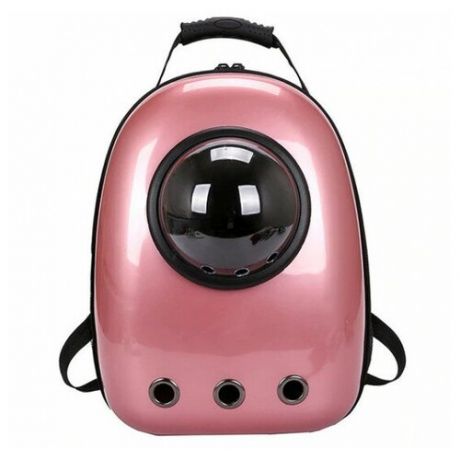 Рюкзак-переноска для кошек с окошком-иллюминатором, Цвет Розовый перламутр