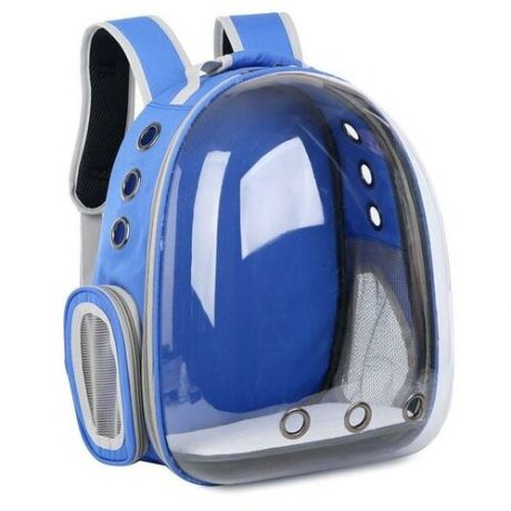Сумка рюкзак переноска для животных с окном для обзора 310*420*280 мм. (синий)