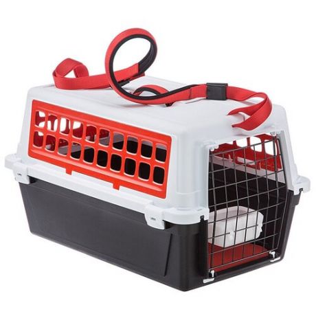FERPLAST Пластиковая переноска для собак и кошек с ремнем Atlas Trendy Plus 20, красная (73027599)
