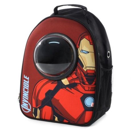 Рюкзак-переноска для кошек и собак Triol Marvel Железный человек 23х45х32 см красный