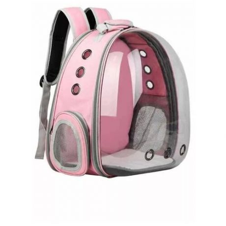 Сумка рюкзак переноска для животных с окном для обзора 310*420*280 мм. (розовый)