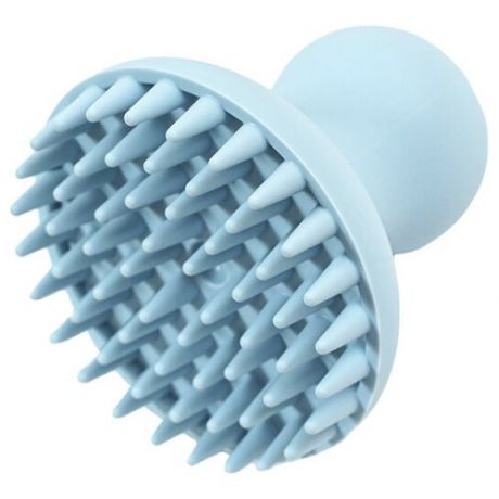 Массажная щетка для мытья животных с дозатором шампуня силиконовая ZooOne, (голубой), 22016