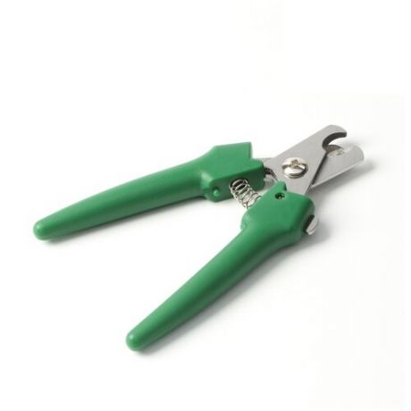 Когтерез боковой большой с прямыми ручками, отверстие 14 мм, зеленый