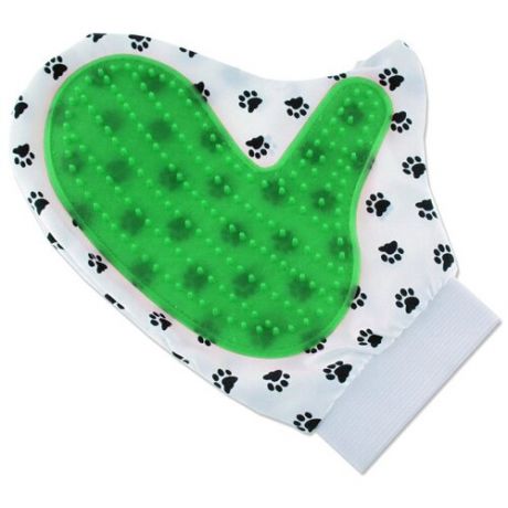 Перчатка для вычесывания шерсти кошек и собак (Зеленая)