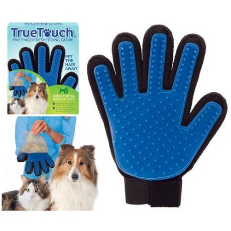 Перчатка для вычесывания шерсти / Пуходерка / рукавичка для расчесывания шерсти кошек и собак