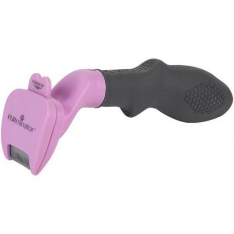 Щетка-триммер FURminator для мелких животных, серый/розовый