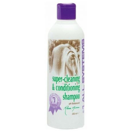 Шампунь -кондиционер #1 All Systems Super Cleaning&Conditioning Shampoo суперочищающий для кошек и собак , 250 мл
