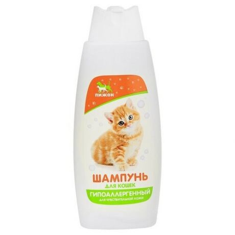 Шампунь Пижон для кошек Гипоаллергенный для чувствительной кожи , 250 мл