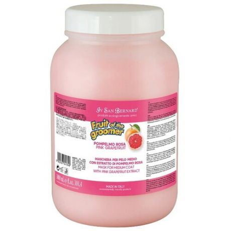ISB Fruit of the Groomer Pink Grapefruit Восстанавливающая маска для шерсти средней длины с витаминами 3 л