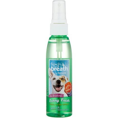 Спрей Tropiclean Fresh Breath для чистки зубов ягодный для собак , 118 мл