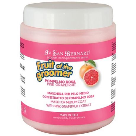 ISB Fruit of the Groomer Pink Grapefruit Восстанавливающая маска для шерсти средней длины с витаминами 1 л