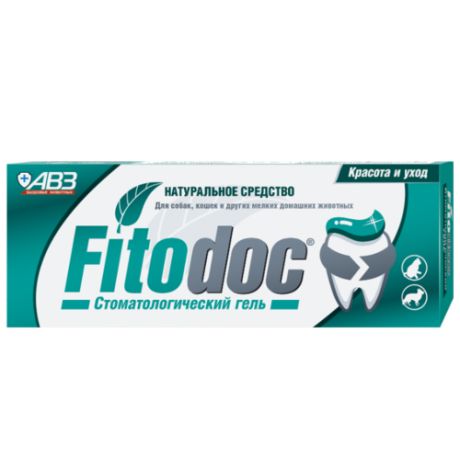 Стоматологический гель FITODOC для собак, кошек и других мелких домашних животных, 75 мл.