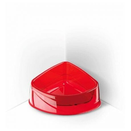 Угловая миска Lilli Pet de Luxe 400 мл, красная
