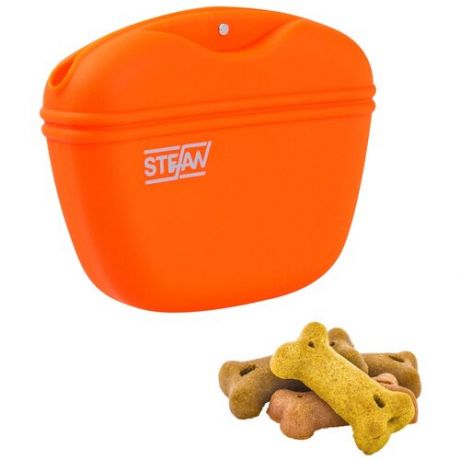 Сумочка для лакомств силиконовая STEFAN, салатовая, WF37706 /сумочка для дрессировки / сумка для собак