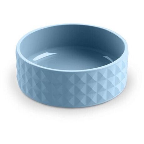 Миска для животных TARHONG керамическая "Diamond", голубая, 15.2х15.2х5.2см (700мл)