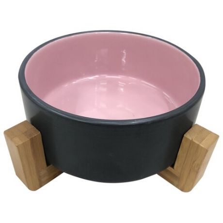 Миска для животных FOXIE Bamboo Bowl розовая керамическая 16х16х6,5см 820мл