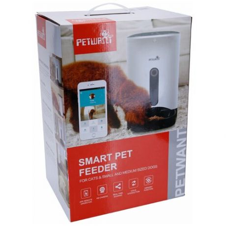 Автоматическая кормушка для кошек и собак с камерой Petwant PF-103
