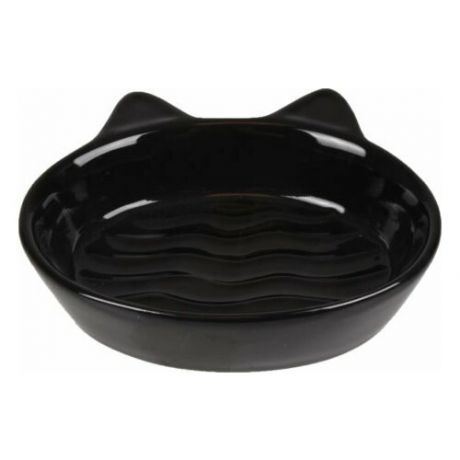 Миска Flamingo GIZMO для кошек керамика черная 170мл 13 см
