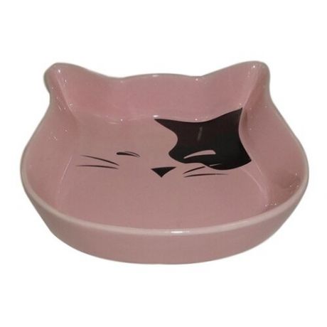 Миска для животных FOXIE Kitty розовая керамическая 15,5х3см 220мл