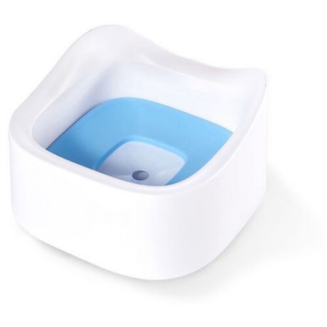 Миска для воды 1,4 л, цвет белый, голубой, 20х11х20 см, Pets & Friends PF-BOWL8-01
