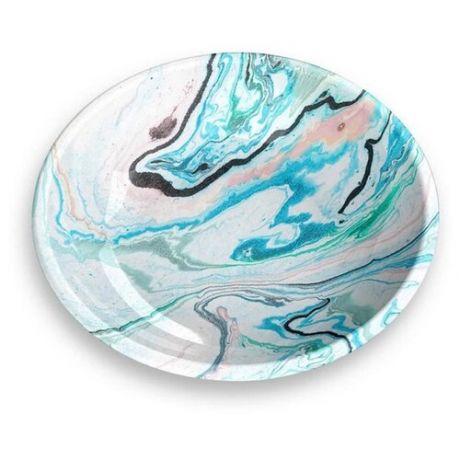 Миска для животных TARHONG "Marble Swirl", мрамор цветной, 13х13х2.8см (180мл)